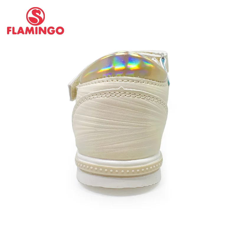 FLAMINGO Summer Kinder Sandalen Hook& Loop Flat Arched Design Chlid Casual Princess Shoes Size 25-31 For Girls 221S-Z6-2768