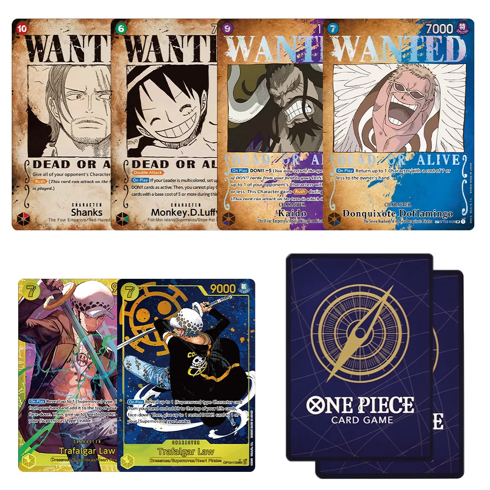 

Anime Retro Wanted Poster Style Proxy Cards Trading Card Luffy /Ace /Law /Nami OPCG Collectible Game Trading Cards