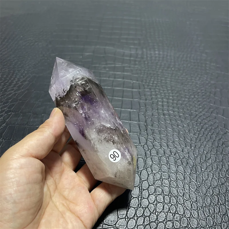 350g Rainbow Natural Amethyst Double Terminated Crystal Points Spiritual Quartz Crystal Towers