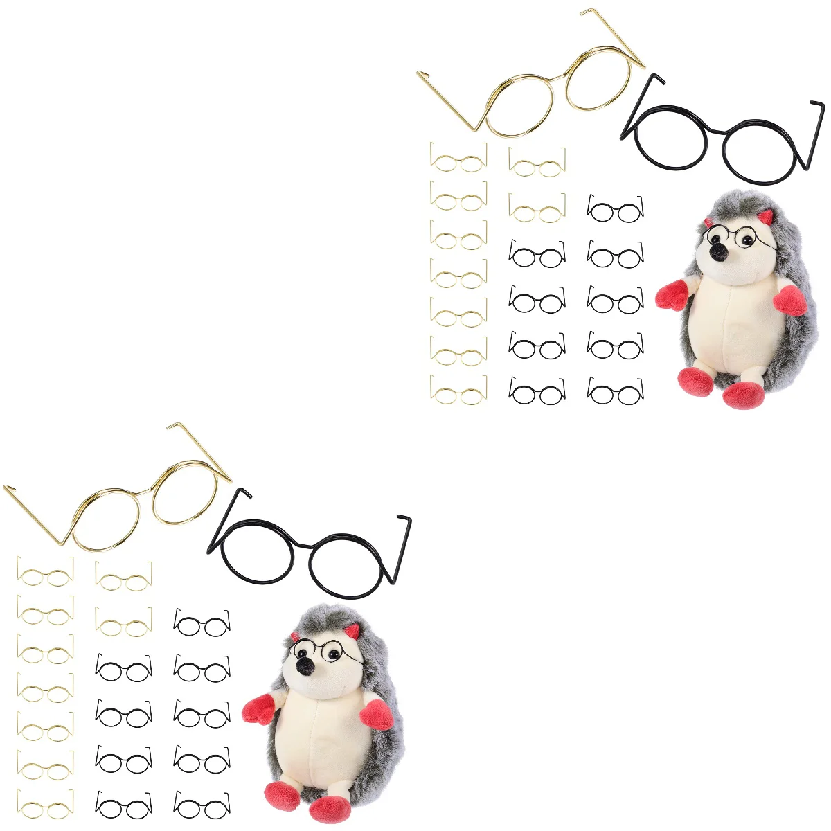 

Miniature Eyeglasse Wire Metal Glasses For Crafts Baby Rim Clear Lens Eyewear