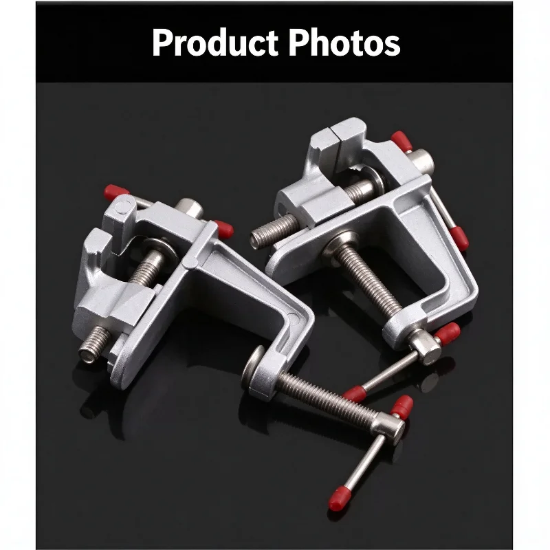 Mini Bench Vise, Aluminum Alloy Multifunctional Table Vise, Desktop Woodworking Flat Jaw Clamp, Precision DIY Workbench Tool