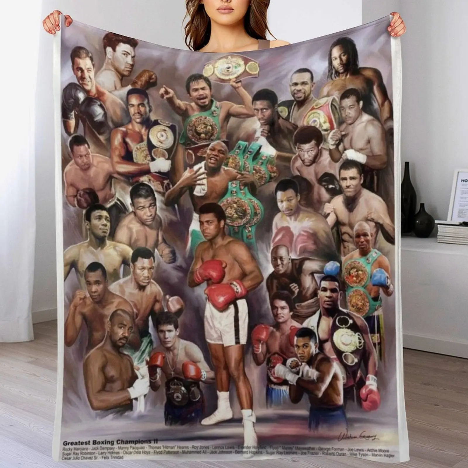 Boxing Greats Throw Blanket