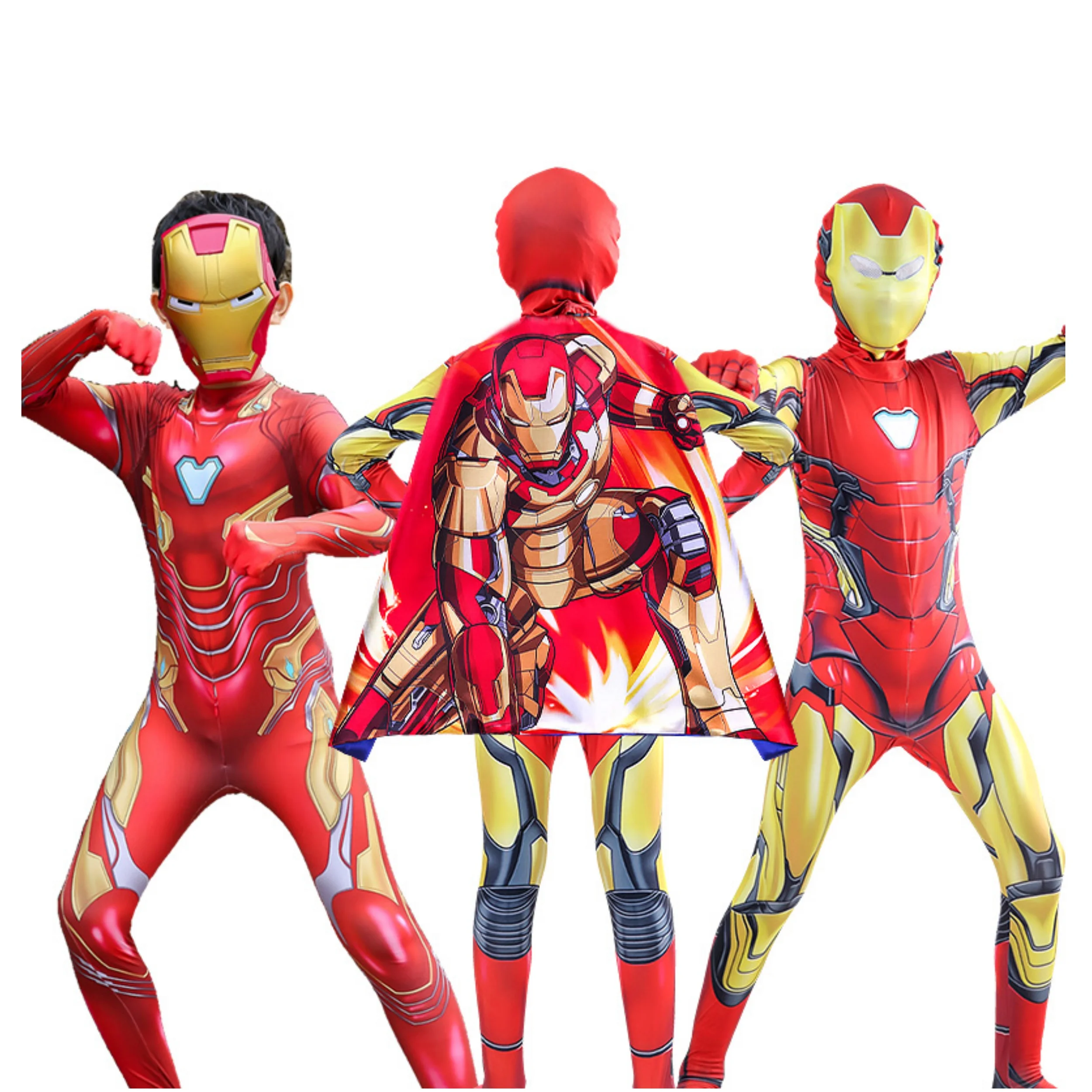 Oferta especial, capa de regalo, mono de Cosplay de Iron Man, disfraz de superhéroe de Los Vengadores, disfraz de fiesta de Carnaval y Halloween