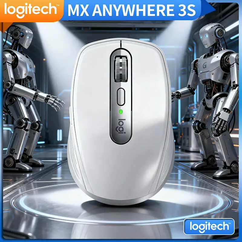 

Logitech MX Anywhere 3S Wireless Mouse 8000 DPI Silent Click Ergonomic Portable Rechargeable for Laptop PC Office Gaming Use