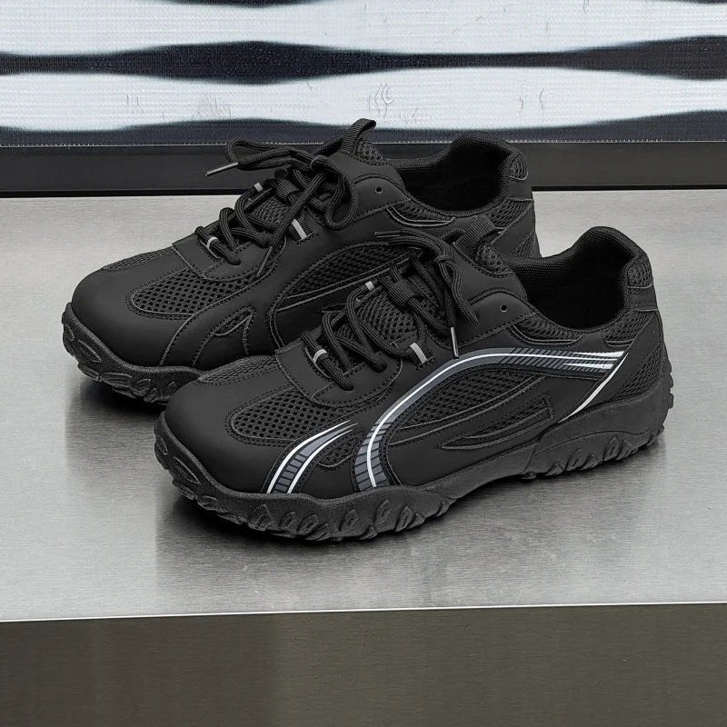 Men's Fashionable Walking Shoe Lightweight and Breathable Sports Shoes Mesh Anti Slip Running Shoe Suitable for Gyms  Workouts