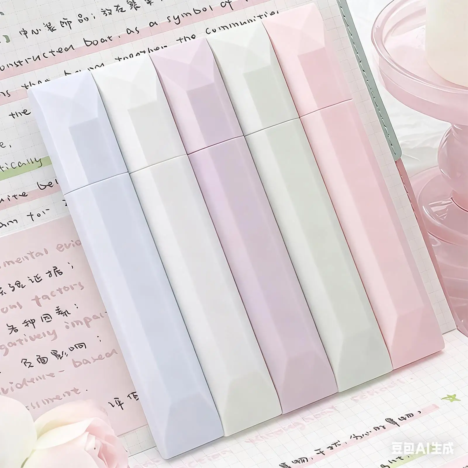 شريط مصحح صامت مكون من 5 قطع بألوان الباستيل، تنظيف فوري، شريط تصحيح للوازم المدرسية للمكتب والفصول الدراسية والكلية