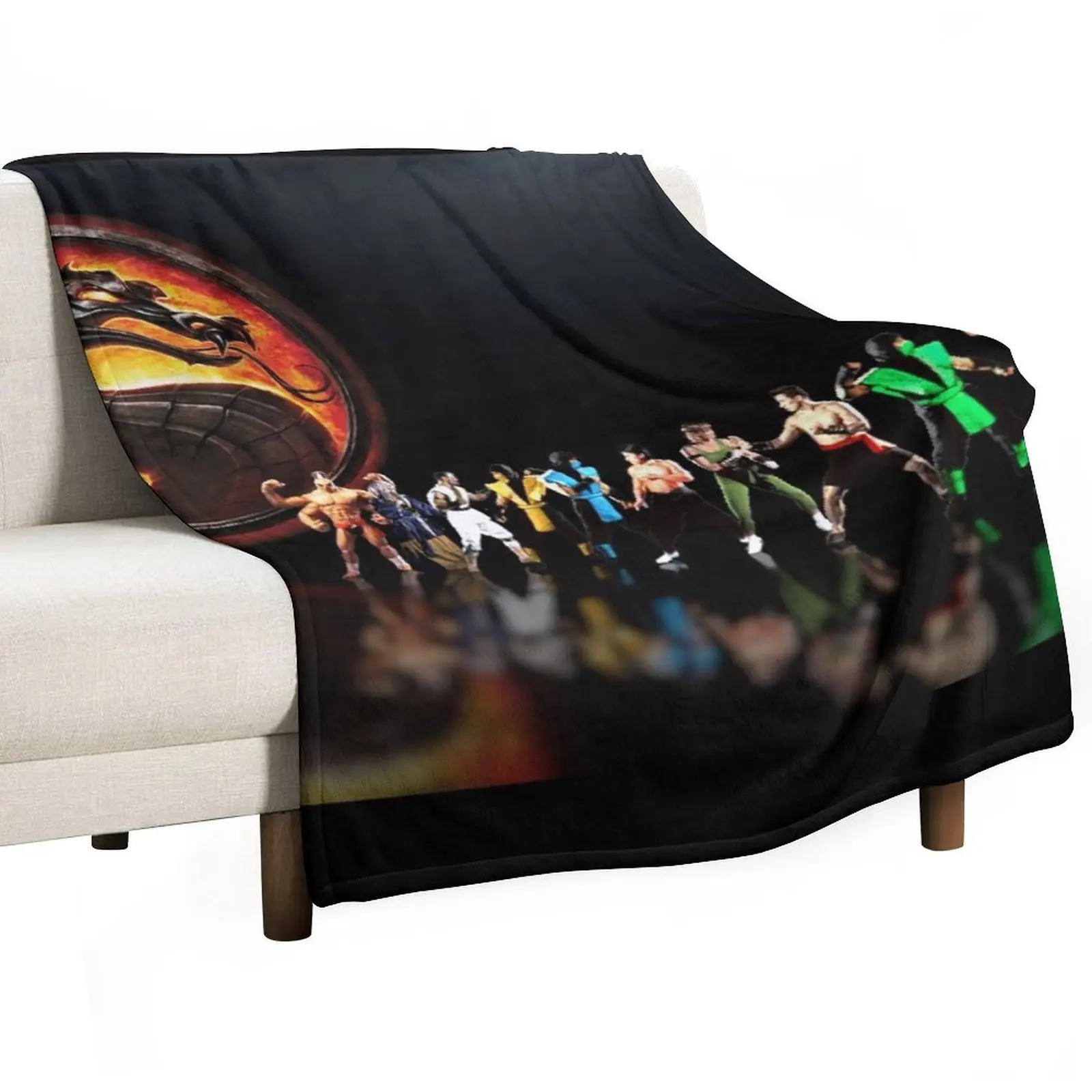

Mortal Kombat pixel art Throw Blanket Hairys Custom Flannel for winter Blankets