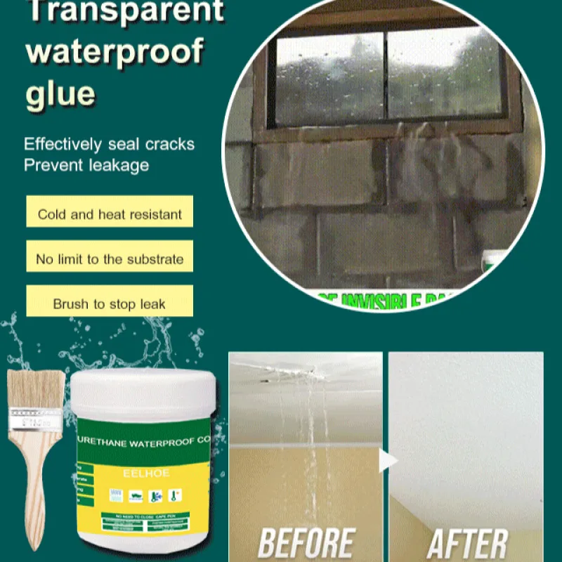 Waterproofing agent transparent waterproof glue exterior bathroom toilet floor tiles penetrating wall leakage-proof coating