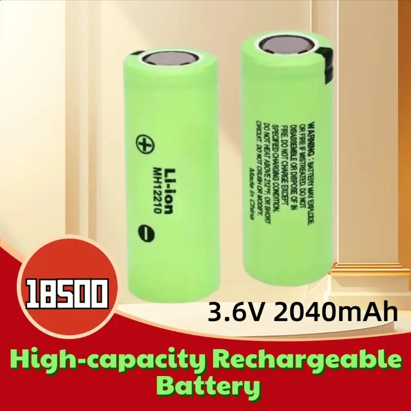 

Аккумулятор 18500 3.6V 2040mAh высокой емкости, перезаряжаемый