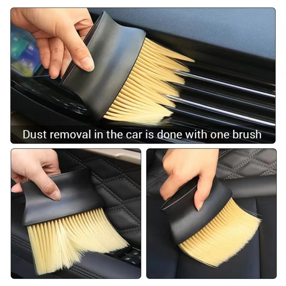 1 Dust Removal Brush Air Conditioner Outlet Car Wash Dust Artifact Dust Removal Brush Cleaning Tooel Soft Brush Car Supp