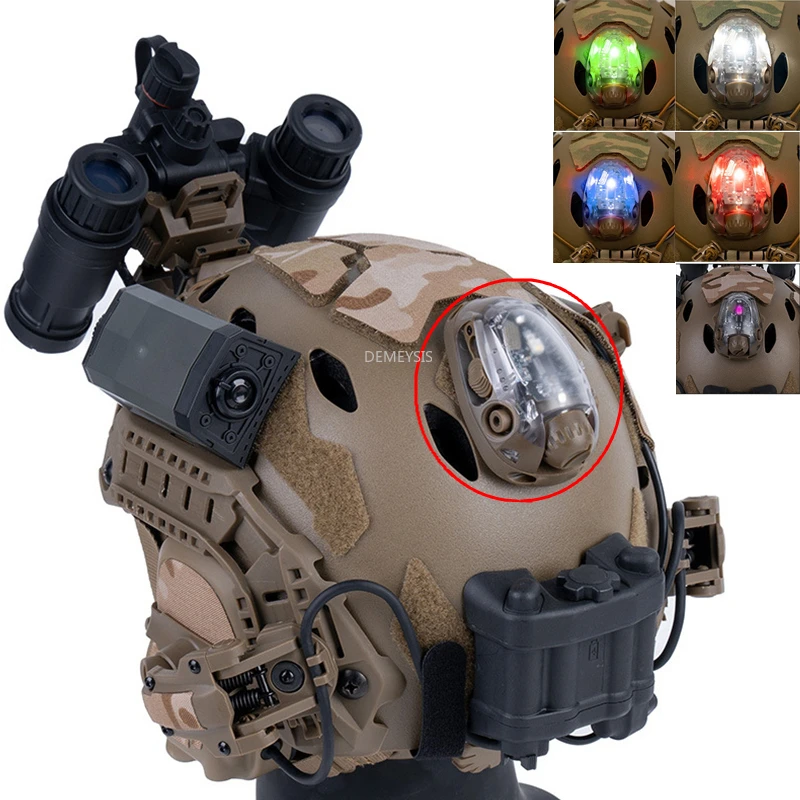 Outdoor Tactical Helmets Signal Light White Green Red Blue Infrared Strobe Multi-purpose Hiking Hunting Rescue Signal Lights