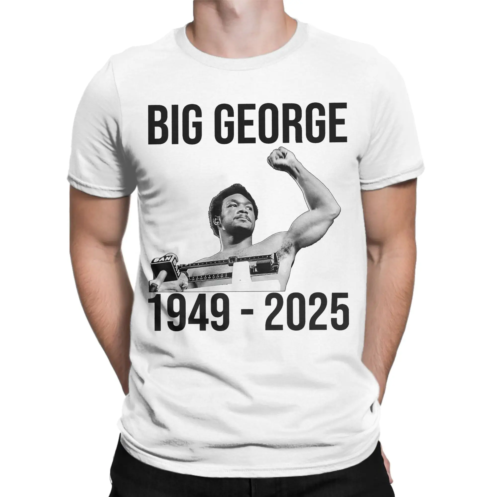 

Мужская футболка RIP George Foreman Boxing Legend, новинка, футболки с короткими рукавами и круглым воротником, топы из чистого хлопка, подарок на день рождения