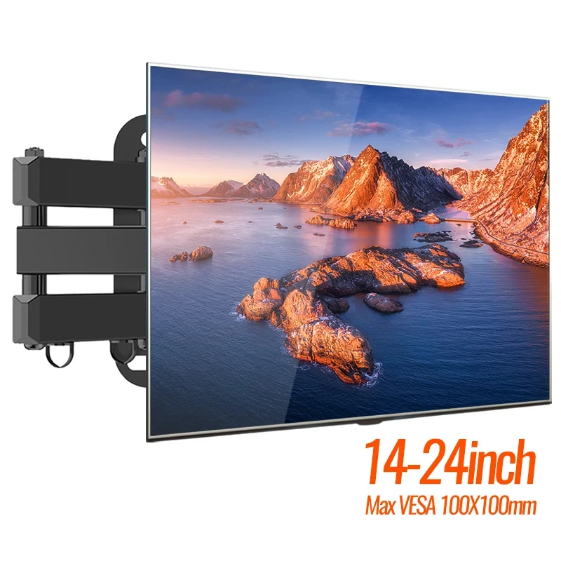 20 °   Suporte de parede para TV inclinável 360 °   Suporte giratório universal para TV para computador de 14 a 37 polegadas LCD LED Monitor Tablet PC