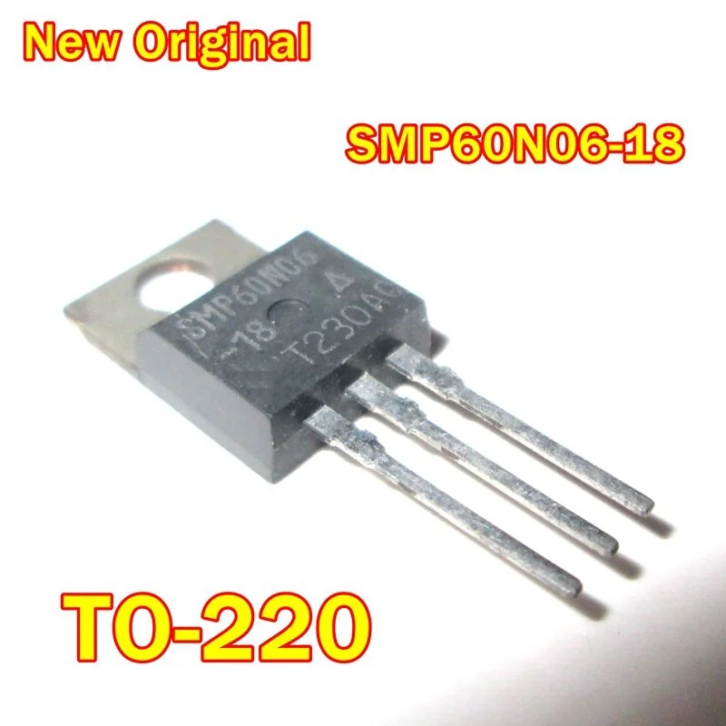 1Pcs to 100Pcs New Original Smp60N06-18 To-220 Power Field-Effect Transistor, N-Channel, Metal-Oxide Semiconductor Fet