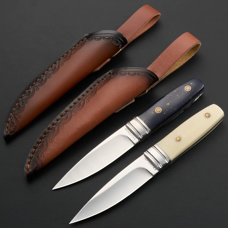 

1 шт. Прямой нож для активного отдыха, маленький прямой нож в скандинавском стиле, с зеркальной полировкой, портативный тесак для мяса, острый, легкий.