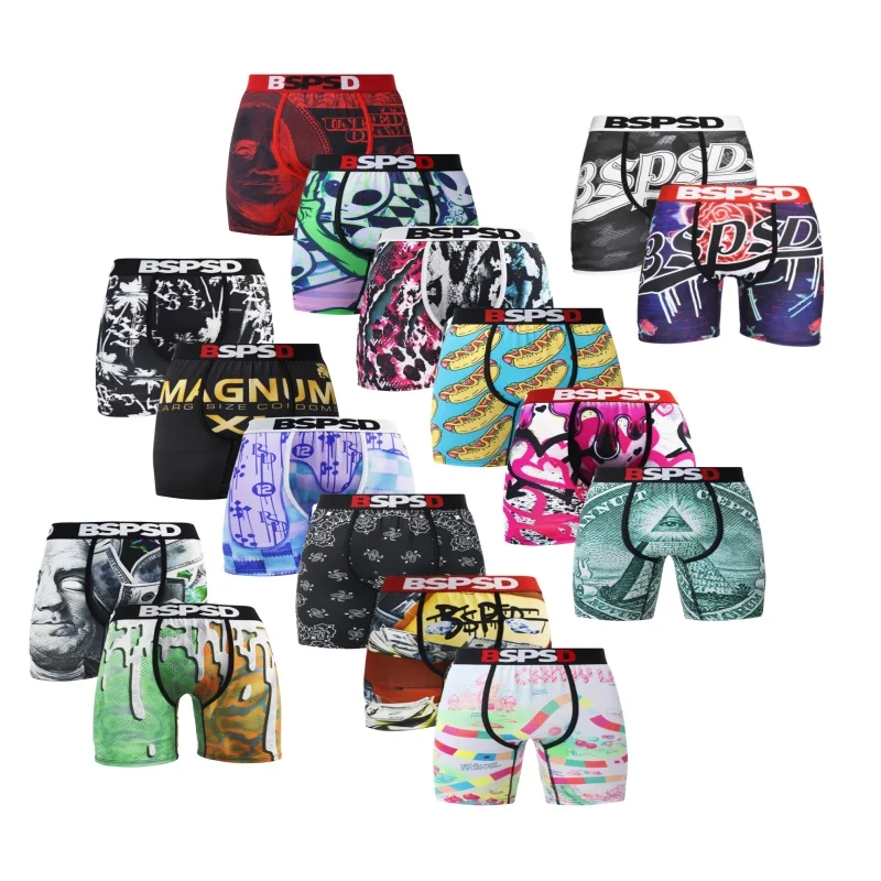 

1Pcs Men Underwear Boxers Comfort Breathable Mens Bxershort Man Swimming Underpants Plus Size Mens Panties Men's Boxers Briefs