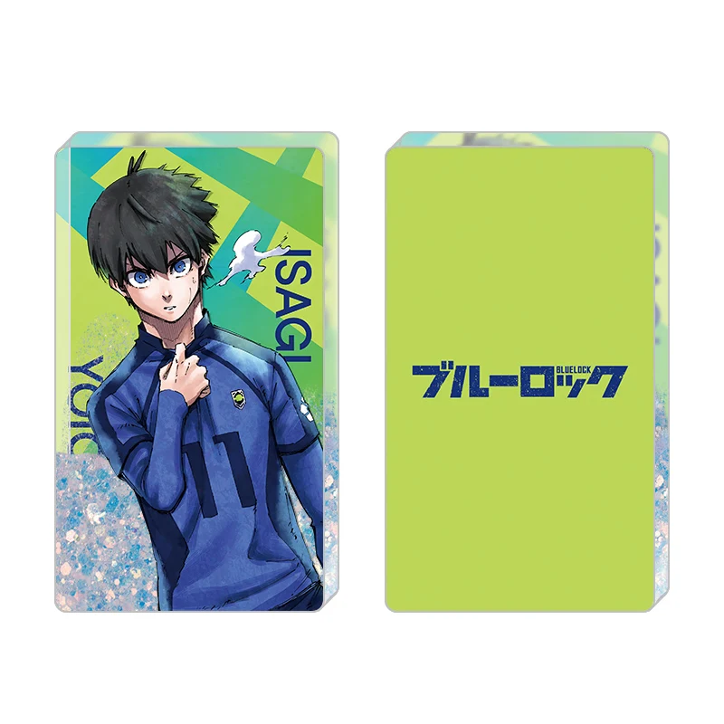 Anime BLUE LOCK Isagi Yoichi Chigiri Hyoma Nagi Seishiro Mikage Reo Bachira Meguru Cosplay Acrylic Quicksand Mahjong Card brick