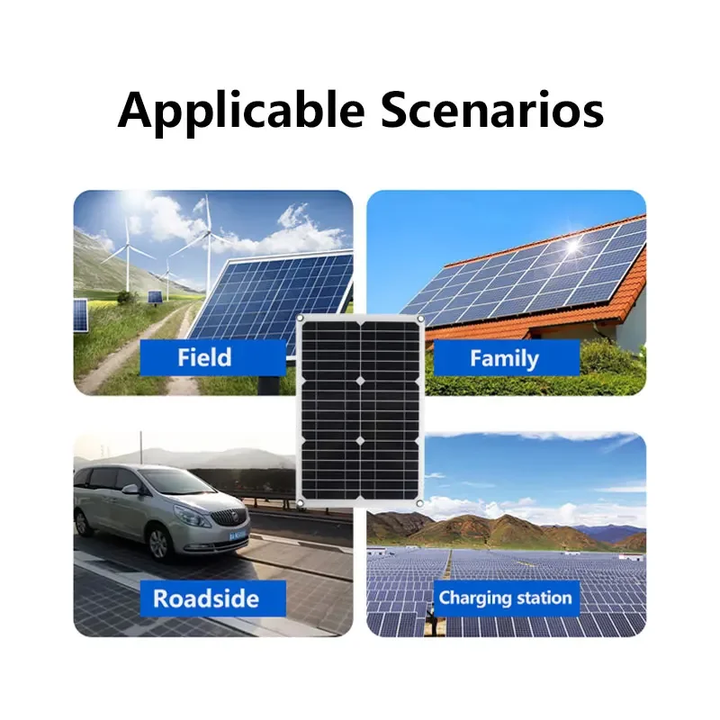 Painel Solar portátil Kit Carregador, 180W, USB 10, 20, 30, 40, 50, 60A, 100A, Controlador, Carro Montado Bateria Do Telefone Celular, 18V