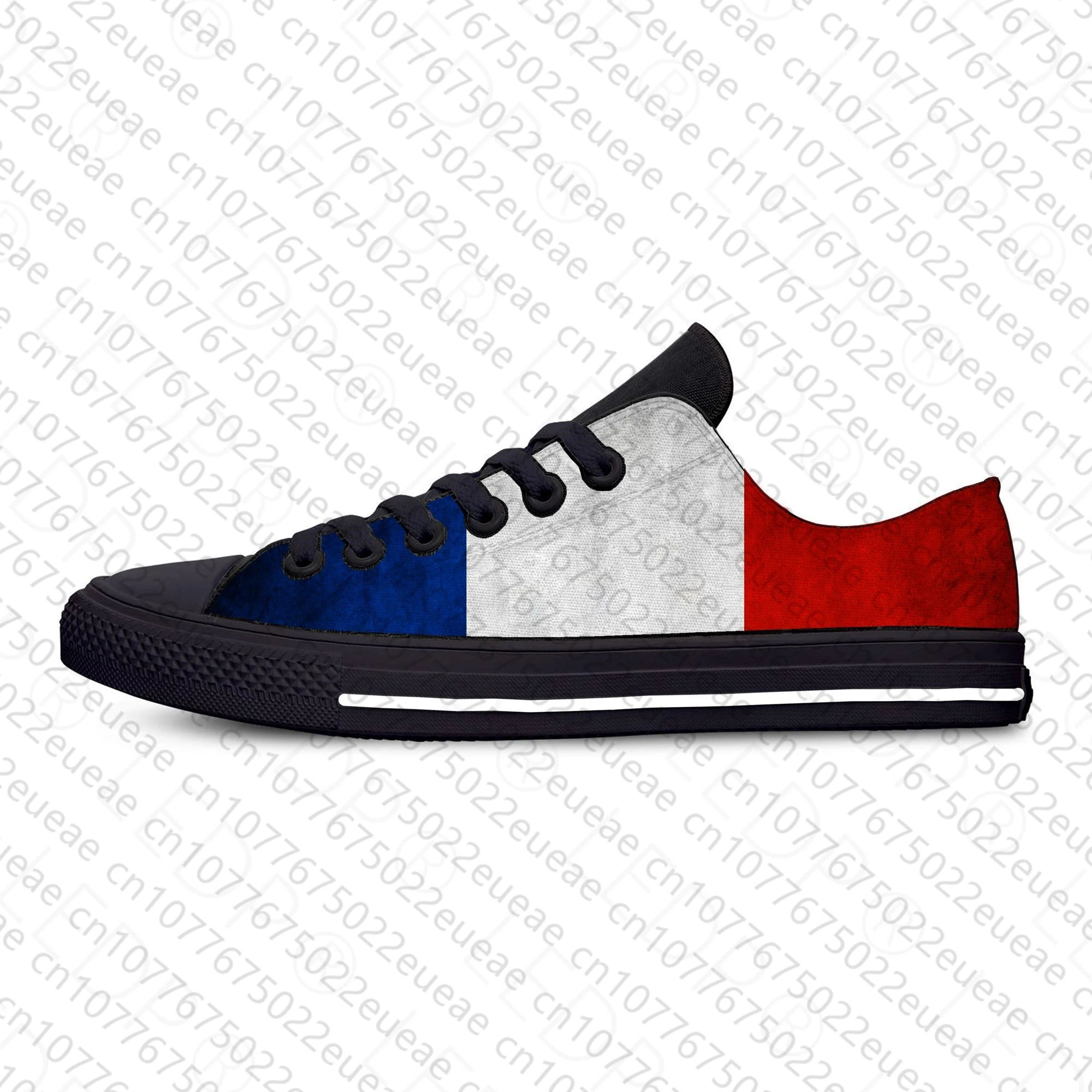 France Flag Vintage Fashion Cool Funny Classic Casual Cloth Shoes Low Top Lightweight Breathable 3D Printed Men women Sneakers