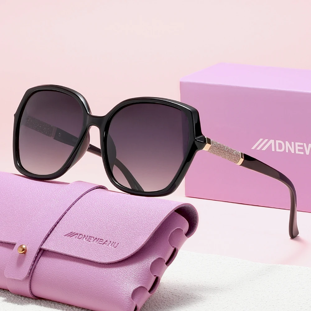 

ADNEWBANU Роскошные женские солнцезащитные очки в большой оправе-бабочке, мужские очки для вождения, вечерние, уличные, поляризационные, UV400, модные винтажные очки