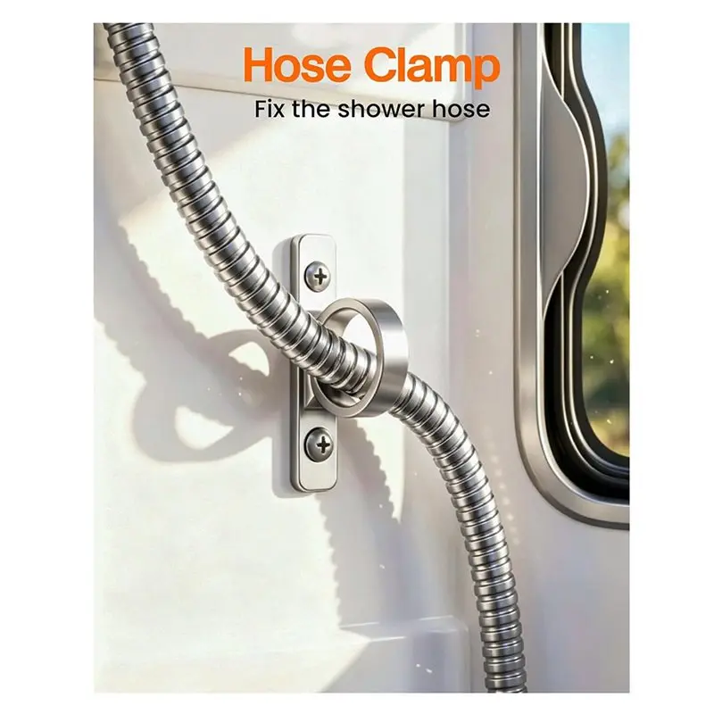 Efficientt-High Pressure RV Handheld Shower Head For Camper Trailer Motorhome Boat- Powerful 5 Spray Modes Jet Stream