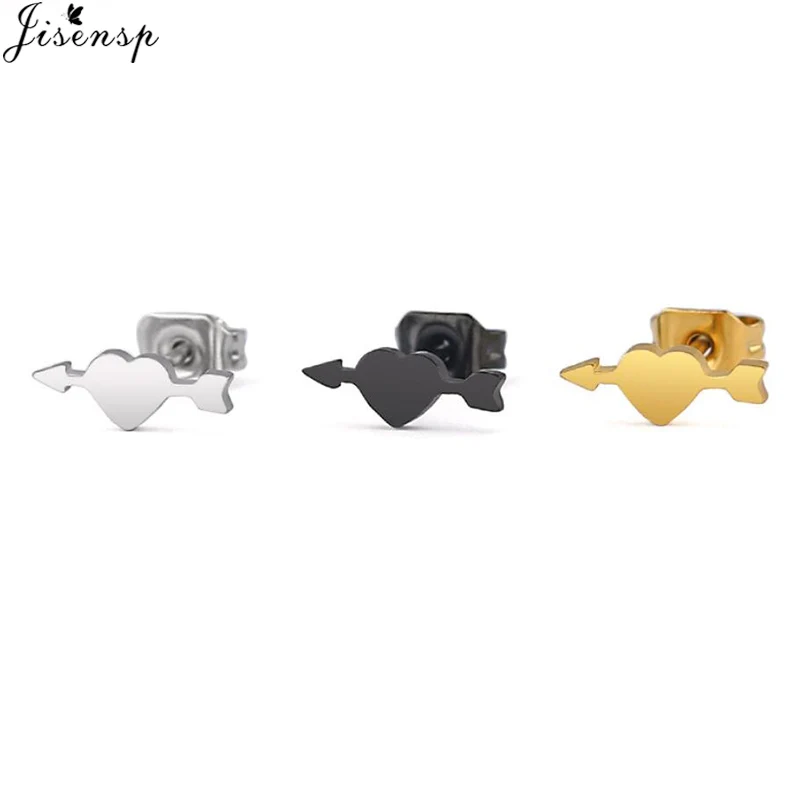 Romantic Heart Infinite Love Stud Earrings Women Geometric Stainless Steel Moon Star Jewelry Girls Fashion Earring Accessories