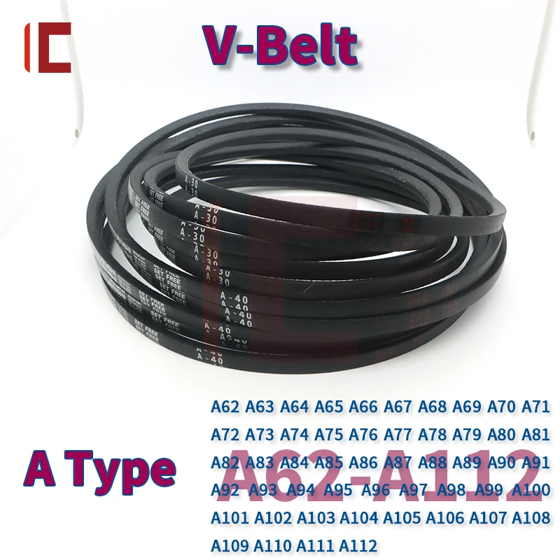 

V-Belt A Type Belt A62 to A112 Agricultural Machinery Belt Industrial Triangle Belt A70 A80 A90 A100 A110 Transmission Belt V