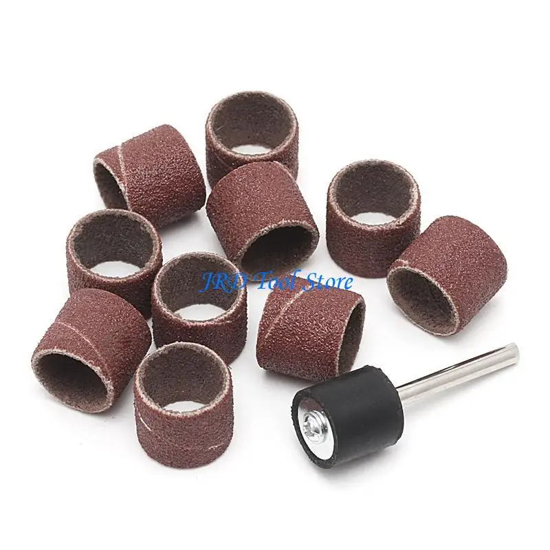 A2UD 10 PCS 12,5 mm GRIT 80# bande levigatura +3,17 mm Mandrel Rotary Hild Bits