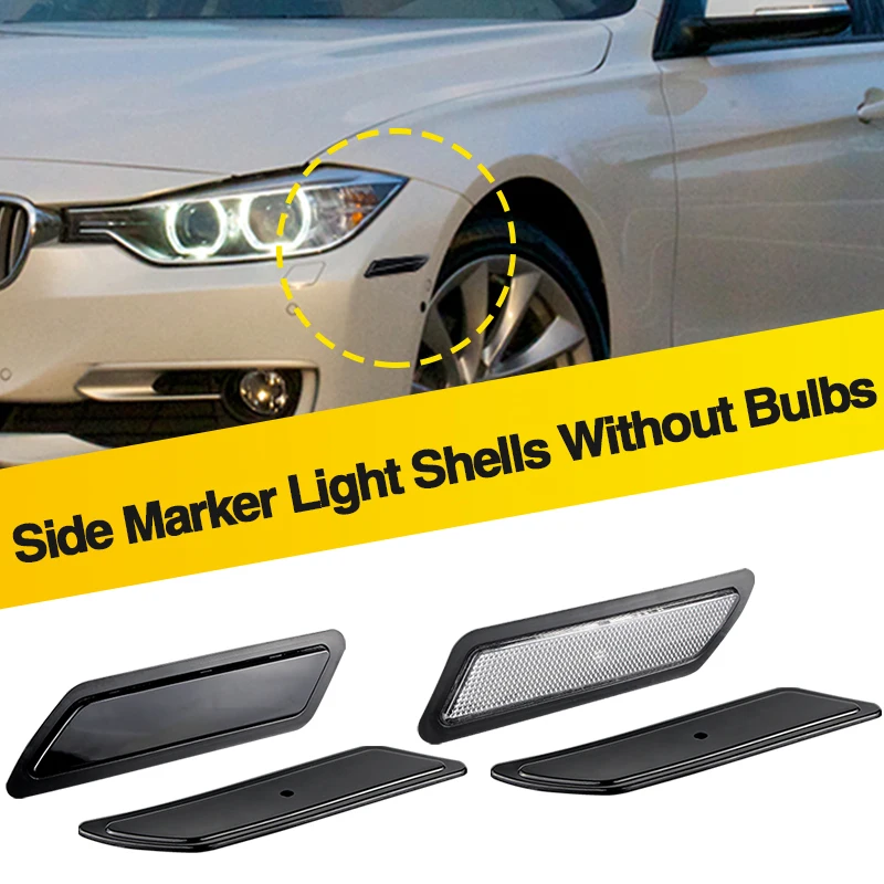

2PC For BMW F30 F31 Pre-LCI 3 Series 328i 335i Only Base Model 12-15 Indicator Lamp Housing Only Shells Side Fender Light Casing