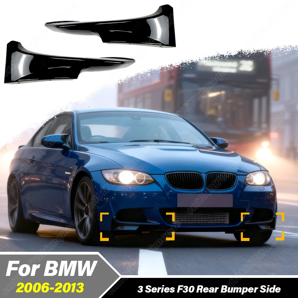 لسيارات Bmw 3 Series 320d 325xi 330xi 330xd E92 E93 M Tech 2006 2007 2008 2009 2010 2011 2012 2013 طقم هيكل السيارة الأمامي الجانبي الفاصل #1