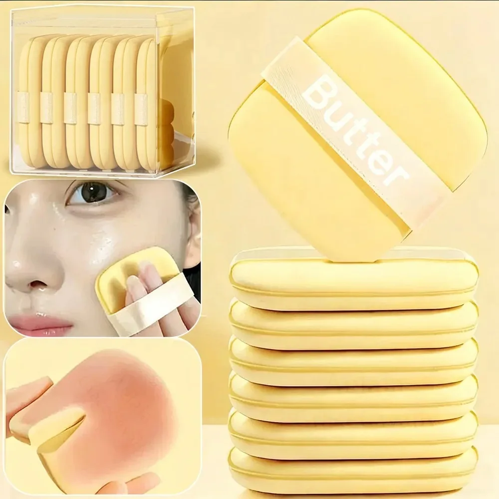 Borla de Maquillaje de Doble Cara Súper Suave Tipo Cojín de Aire, que se Hace Más Grande al Contacto con Agua, para Base Líquida
