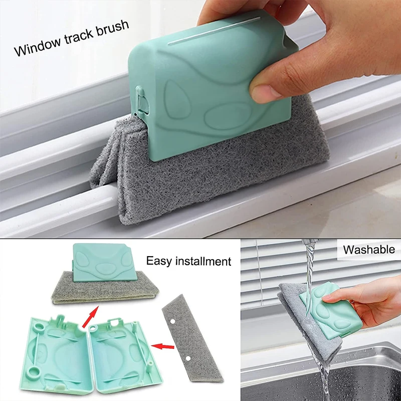 Household Clean Brushes Set Window Cleaning Tool For Slide Door Tile Lines Shutter Air Conditioner Vents Narrow Gap