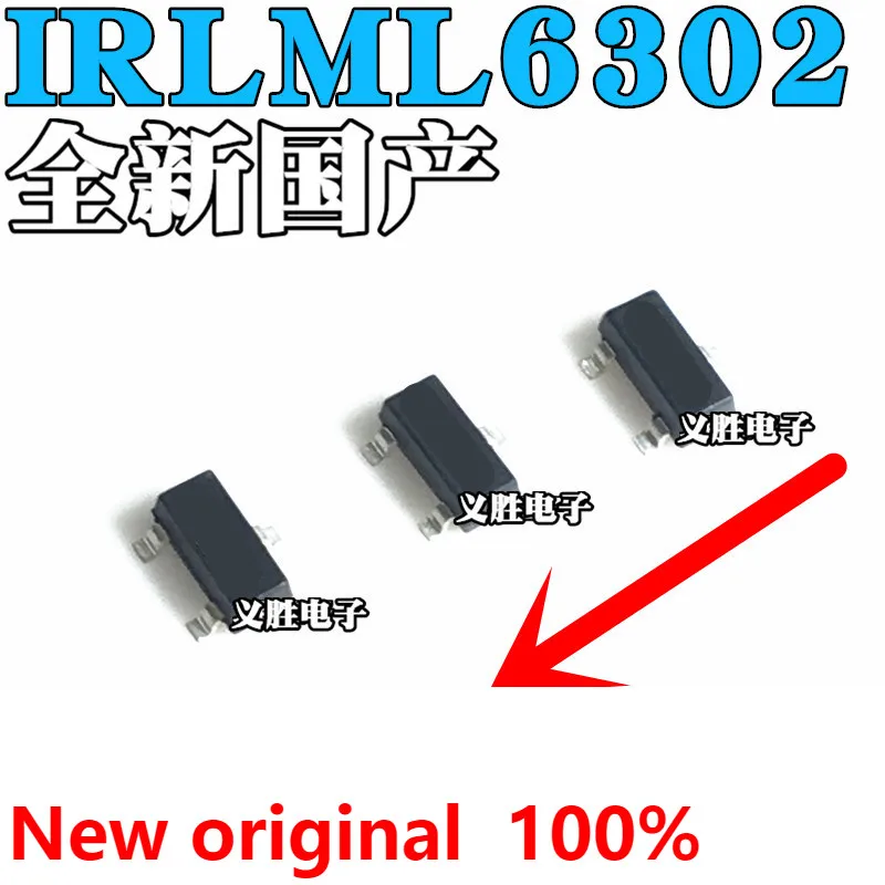 3PCS IRLML6302TRPBF IRLML6302TR IRLML6302 SOT23 MOS  Field effect tube Triode MOS field effect transistor, P channel 20 v 2.2 A