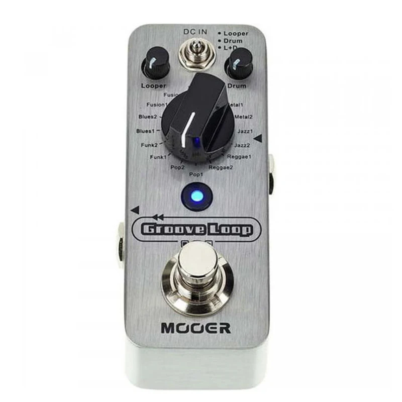 Mooer MLP2 Groove Loop Drum Machine Guitar Effect Pedal Effector Phrase Loop Drum for Electric Guitar Looper 20 Min Recording