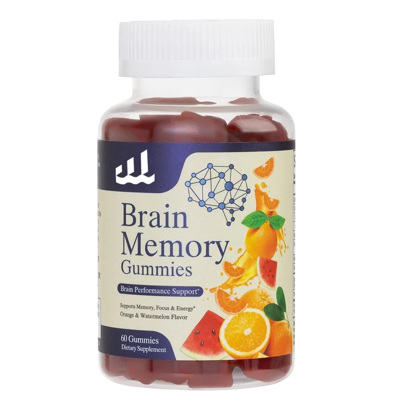 Brain supplement gummies for memory, focus and attention, phosphatidylserine and vitamins B6 and B12 Nature's are caffeine free