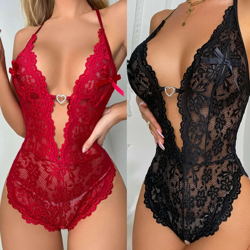 Sexy Bodysuit Woman Underwear Sexy Lingerie Lace Bodysuit Open Bra Crotchless Lenceria Erotic Mujer Sexi Costumes Plus Size