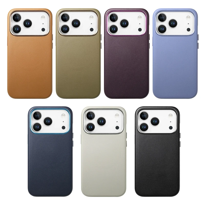 Magnetic Macsafe Leather Case for Magsafe IPhone 17 Air 16 E