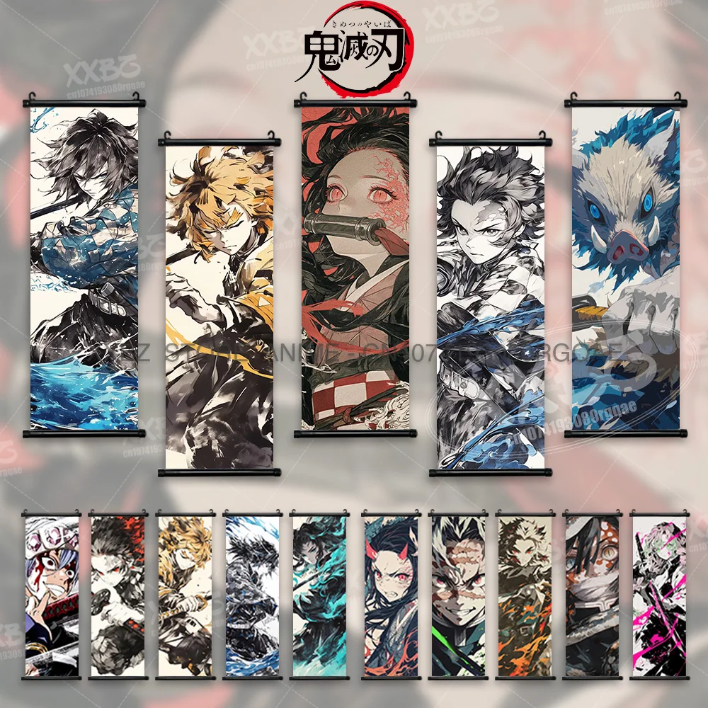 

Demon Slayer Scrolls Pictures Tokitou Muichirou Hanging Paintings Rengoku Kyoujurou Home Decoration Kochou Shinobu Anime Posters