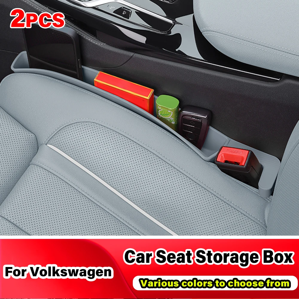 For Volkswagen Golf 5 6 7 Caddy Passat Car Side Seat Gap Filler Storage Pocket Organizer Box Crevice Stowing Tidy Interior Parts