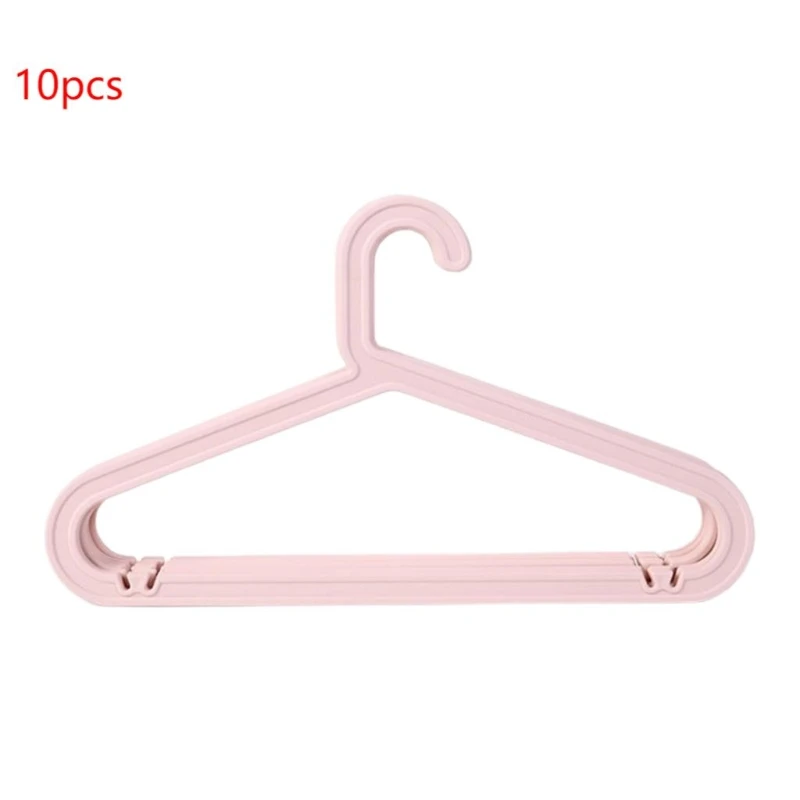 

10Pcs Household Plastic Clothes Hangers Traceless Nonslip Coat Shirt Holder Rack New