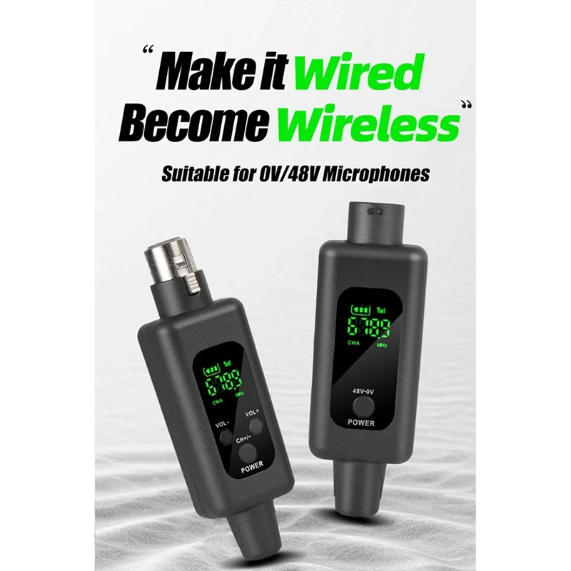 نظام الميكروفون اللاسلكي 2.4G نظام الميكروفون اللاسلكي XLR محول الميكروفون محول UHF الارسال التلقائي