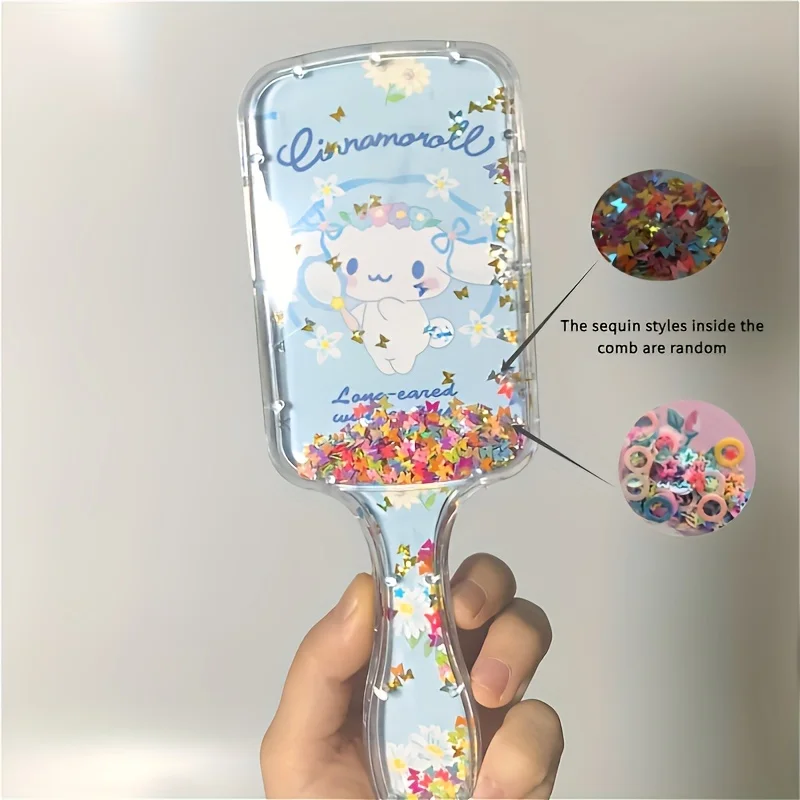 1 buah sisir bantalan udara sisir dekoratif kartun Kuromi Melody Cinnamoroll Pochacco hadiah ulang tahun cocok untuk semua jenis rambut