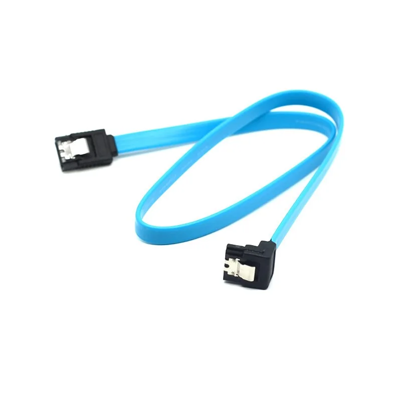 Tinned Copper SATA 3.0 Data Cable Dual Straight-to-straight Curved Serial Port for Hard Disk & Solid State Drive