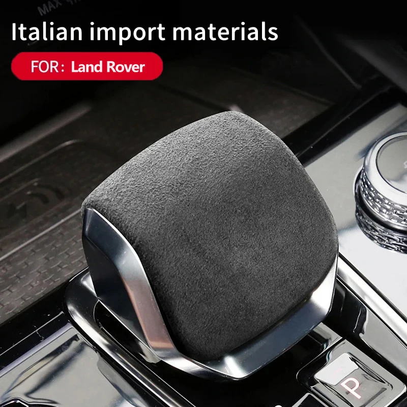 

Italy Super Suede Car Gear Shift Knob Cover For Land Rover Velar Discovery 5 Discovery Sport Range Rover For Jaguar F-pace