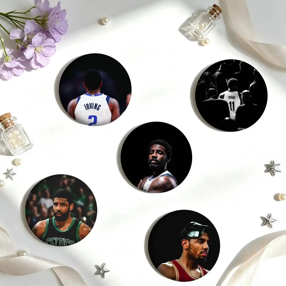 K-Kyrie Irving B-Basketball Athlete 25 32 44 58 75mm Badges Personalized Round Brooches Pins Accessory Gift