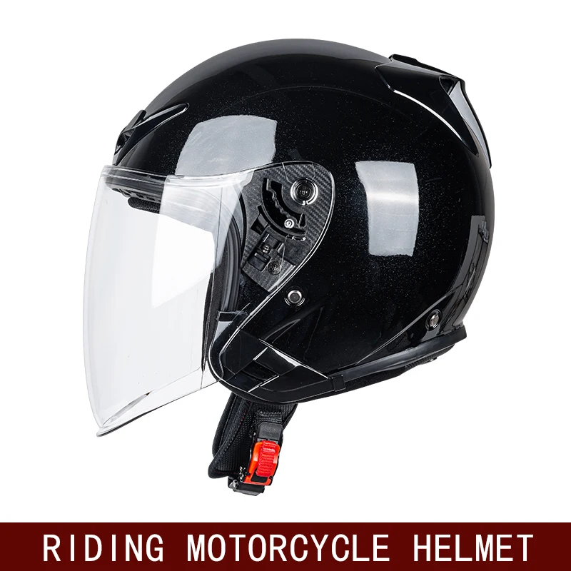 Motorcycle helmet summer man retro full helmet motorcycle 3C certification four seasons sunscreen lightweight 3/4 helmet full he