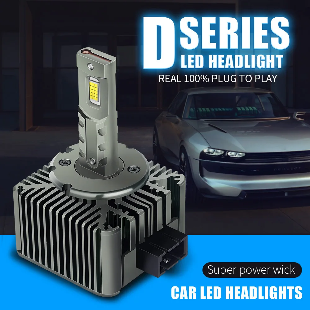 EURS D3S D1C LED Headlights HID D1S D2S D4S D5S D8S D1R D2R D3R D8R Turbo LED D2C Two-sided CSP Chip 6500K White 90W Plug&Play