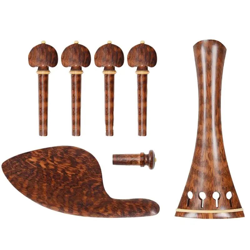 

A61P High-End Snake Wood 4/4 Full Set Of Chin Rest String Plate Knob Tail Button Positive And Negative Screw Fine-Tuning Violin