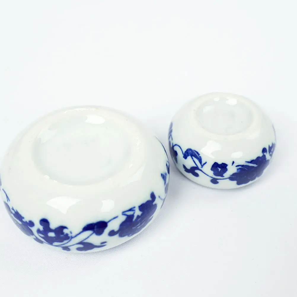 

Набор из 4 керамических фарфоровых тарелок для чернил, сине-белые, для каллиграфии, подставка для кистей, многофункциональная чаша для чернил для китайской каллиграфии