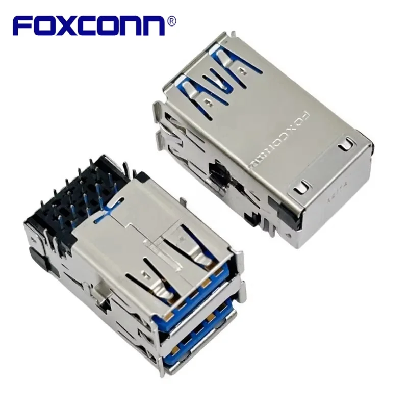

Foxconn Original UEA11123-8EZ3-4H Double-layer USB3.0 Female Flanging Sunk Plate No Shrapnel Stock